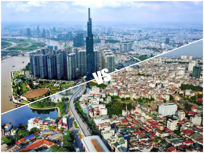 So sánh kinh tế Sài Gòn và Hà Nội dựa trên bất động sản