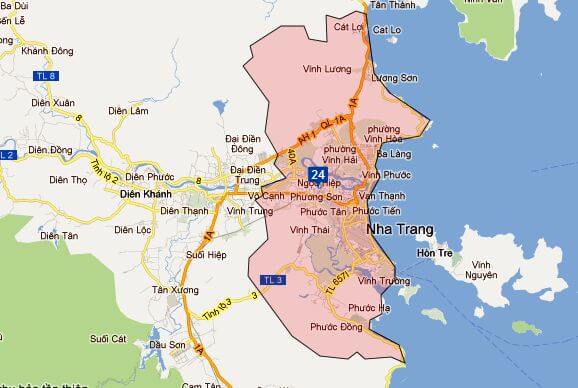 Vị trí địa lý thành phố Nha Trang