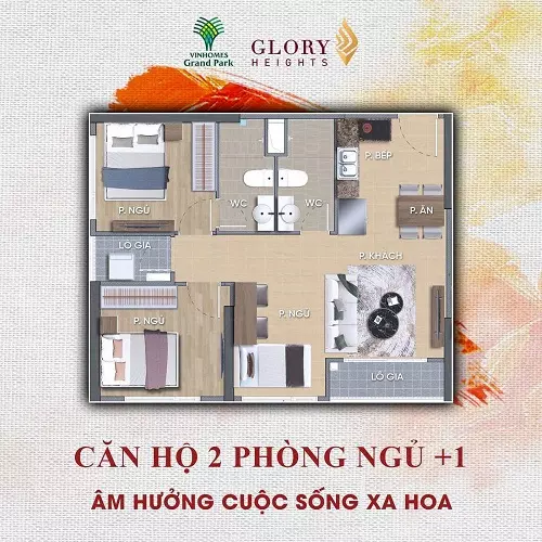 Layout Can Ho 2 Phong Ngu 1 Glory Heights 500x500