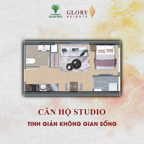 Layout Can Ho Studio Glory Heights 500x500