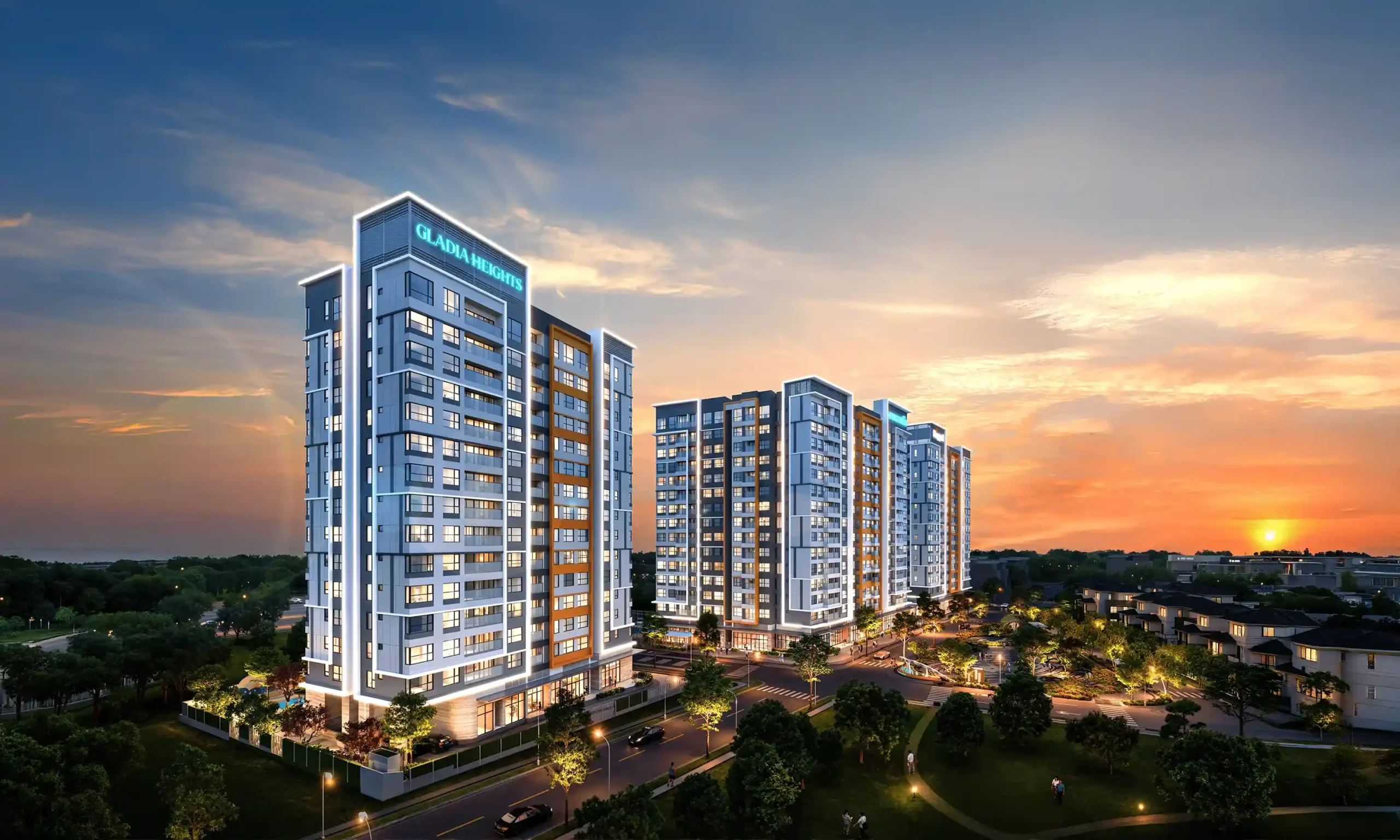 Phối cảnh dự án Gladia Heights Keppel Khang Điền
