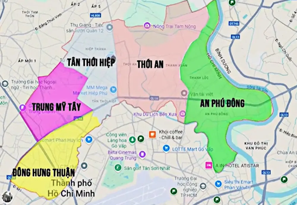 Ban Do Quan 12 Sau Sap Nhap Phuong