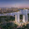 Hai tòa tháp Thu Thiem Zeit River bên sông Sài Gòn (phối cảnh)