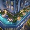 Hồ bơi bao quanh tòa The Crest Residence – The Metropole Thủ Thiêm