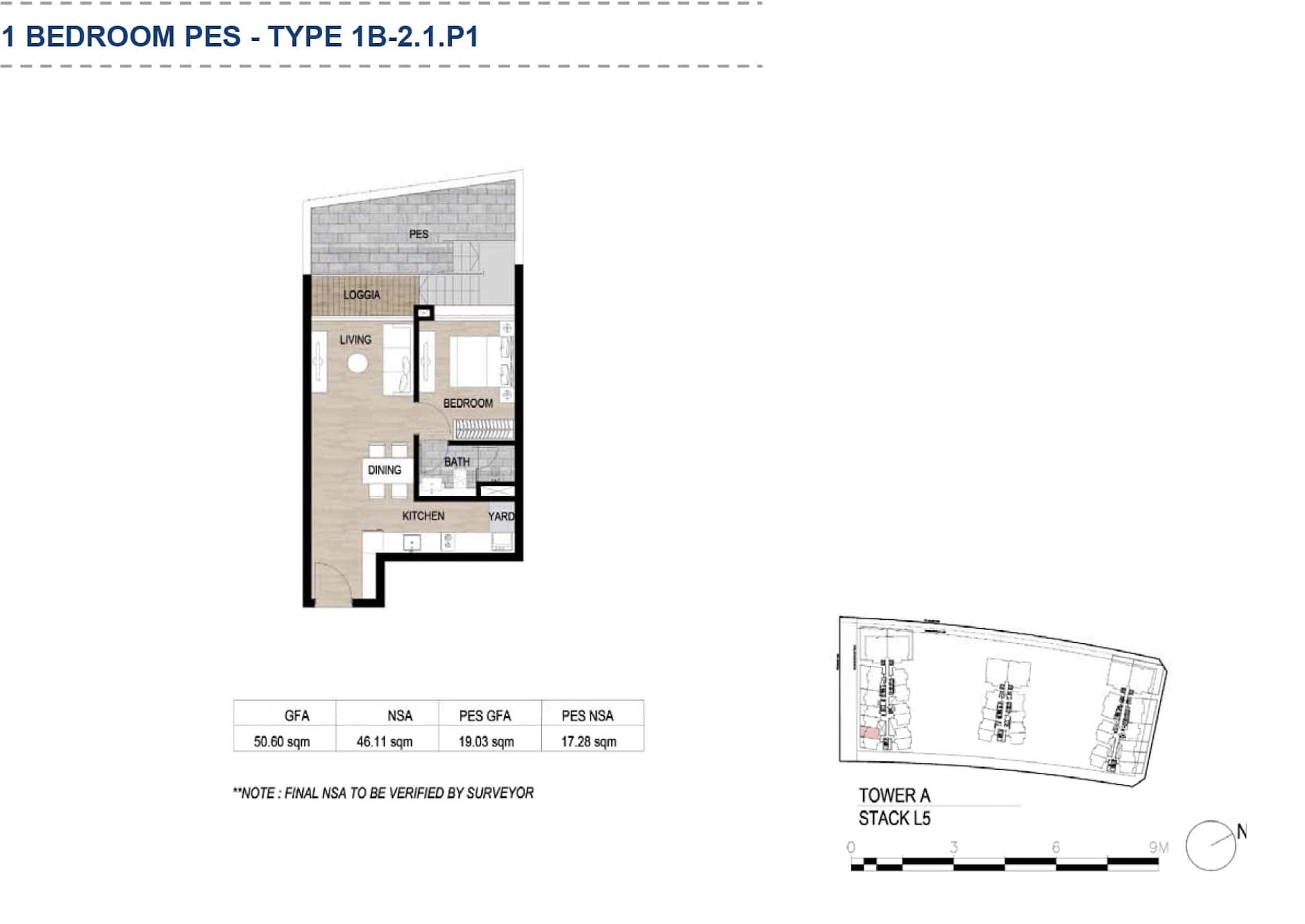 Layout căn 1 phòng ngủ sân vườn The Galleria Metropole phương án 6