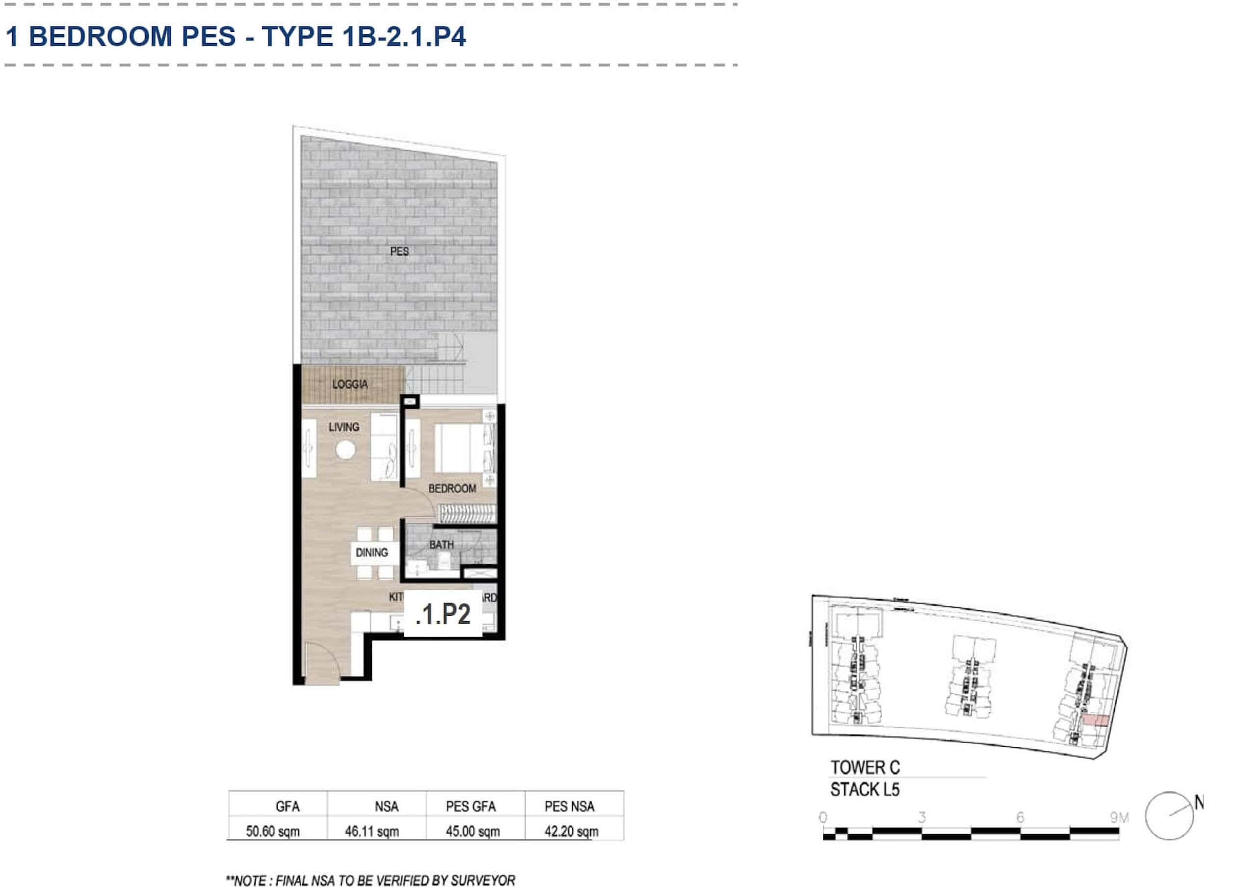 Layout căn 1 phòng ngủ sân vườn The Galleria Metropole phương án 3
