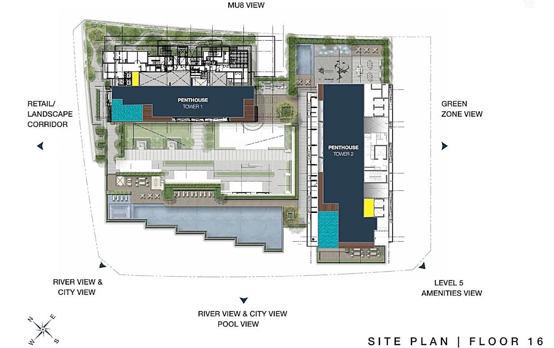 Mặt bằng căn hộ Cove Residences Empire City tầng 16