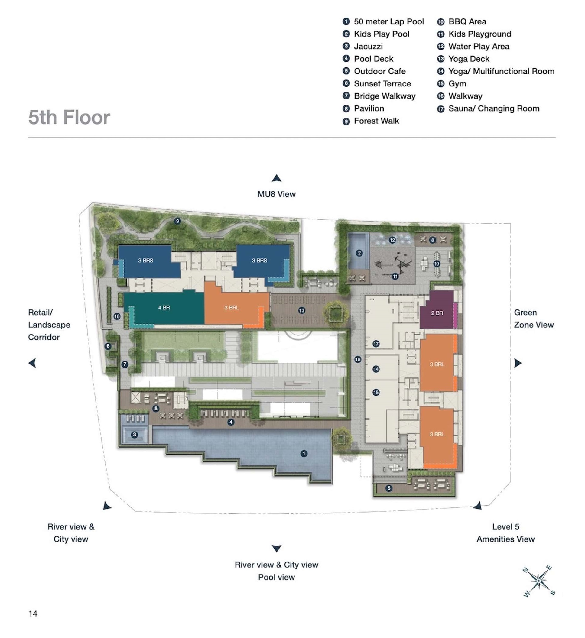 Mặt bằng căn hộ Cove Residences Empire City tầng 5