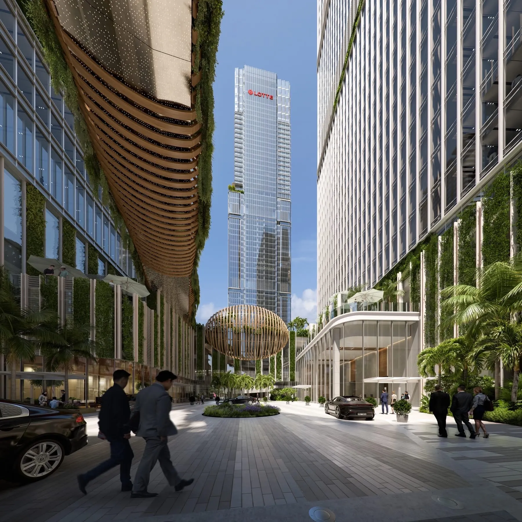 Sảnh đón tháp văn phòng Lotte Eco Smart City Thủ Thiêm