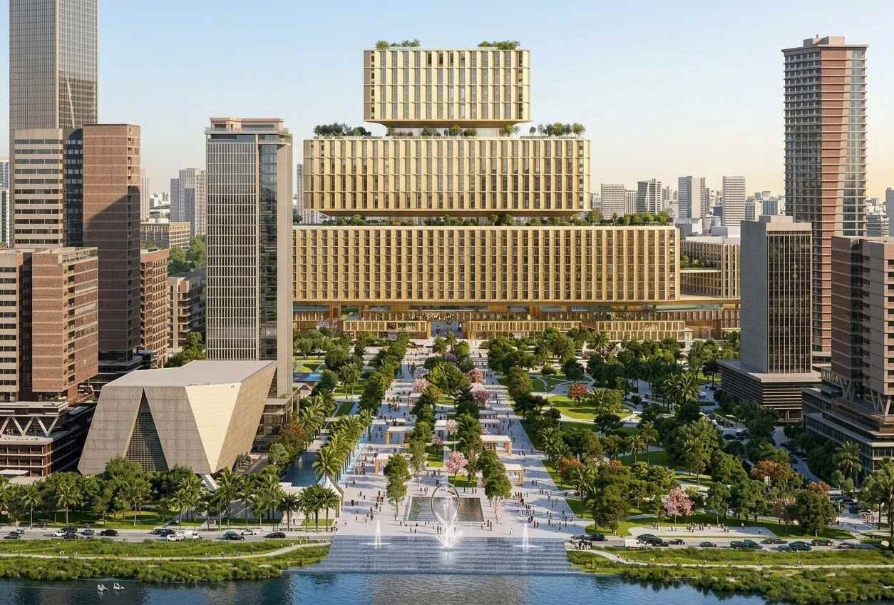 Phối cảnh Trung tâm hành chính mới của TP HCM tại Thủ Thiêm