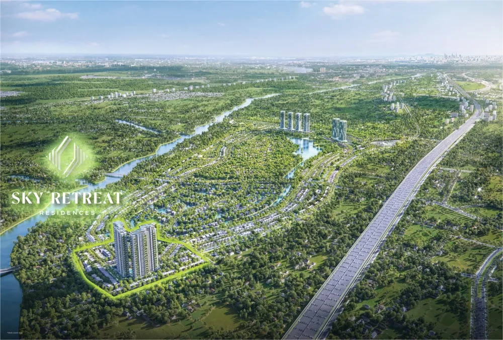 Location of the Sky Retreat zone – Eco Retreat (rendering)